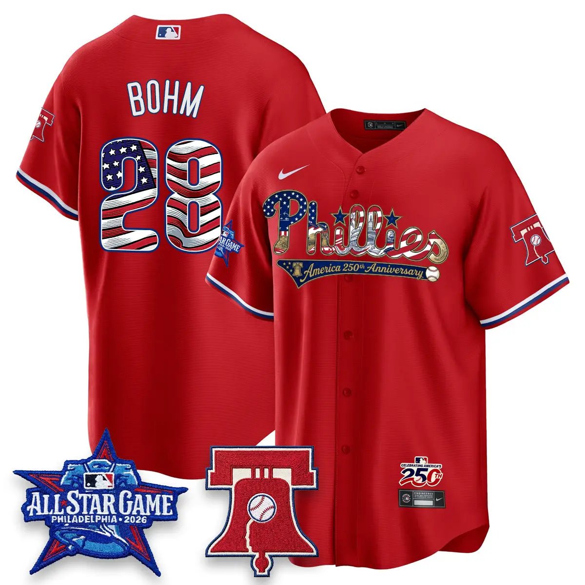 PHI 2026 USA 250 All Star Game Blue Edition - Stitched by Philadelphia Phillies