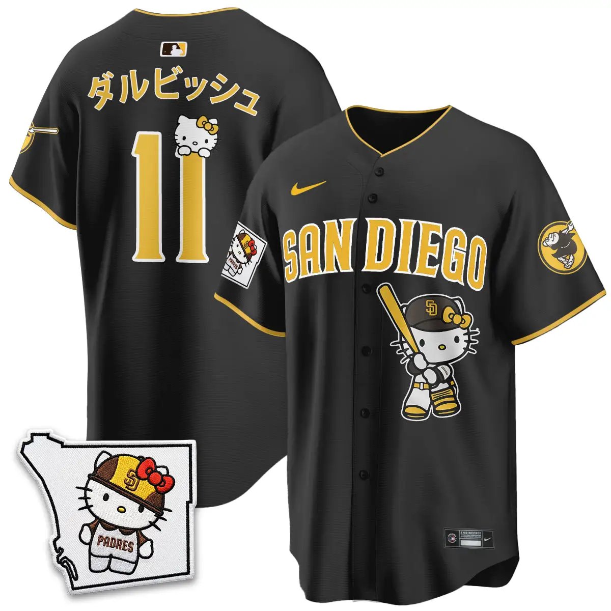 San Diego Padres x Meow KT Vapor Limited Jersey - All Stitched V2 by San Diego Padres