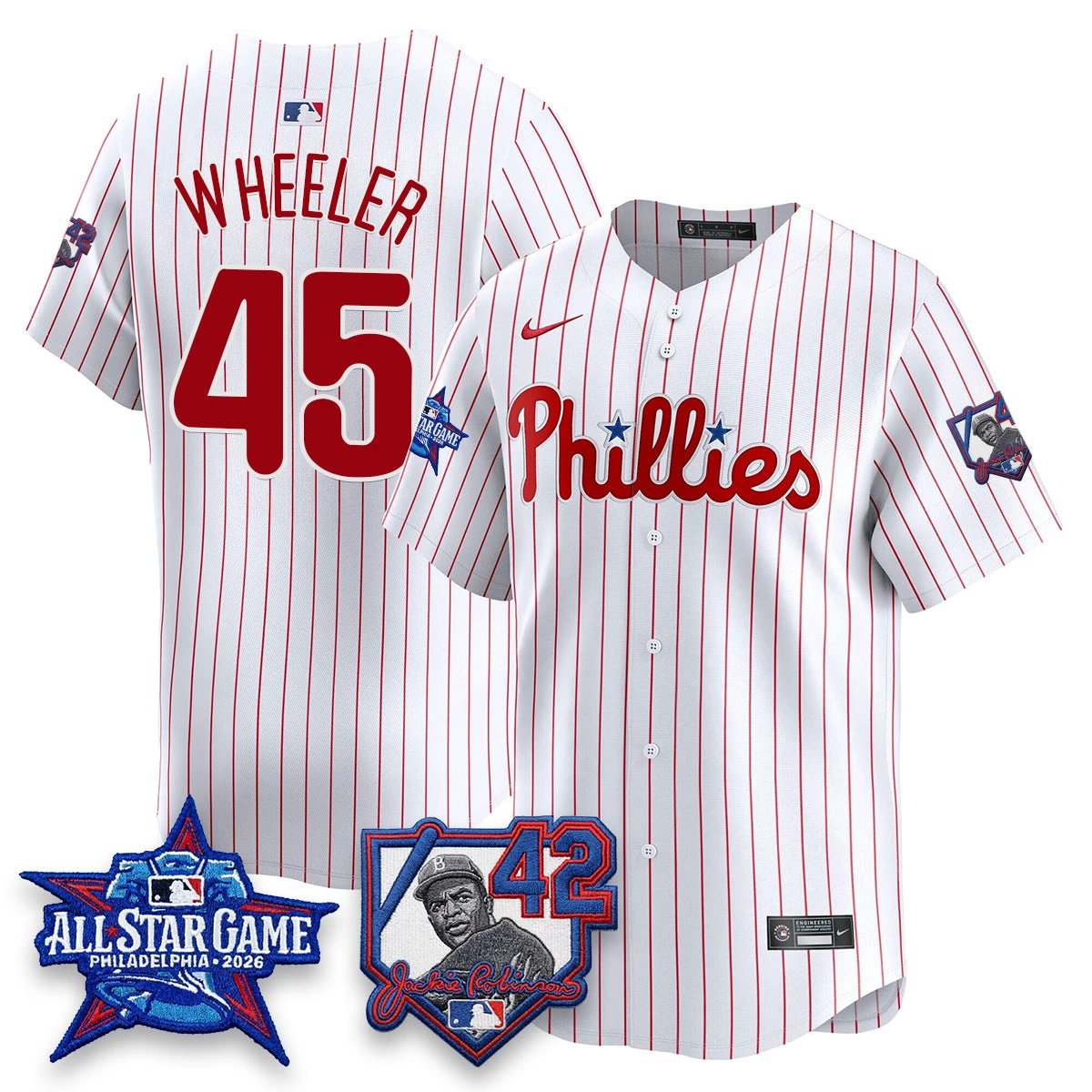 Philadelphia Phillies 2026 Jackie Robinson New Era - All Star Game Vapor Limited Jersey - All Stitched by Philadelphia Phillies
