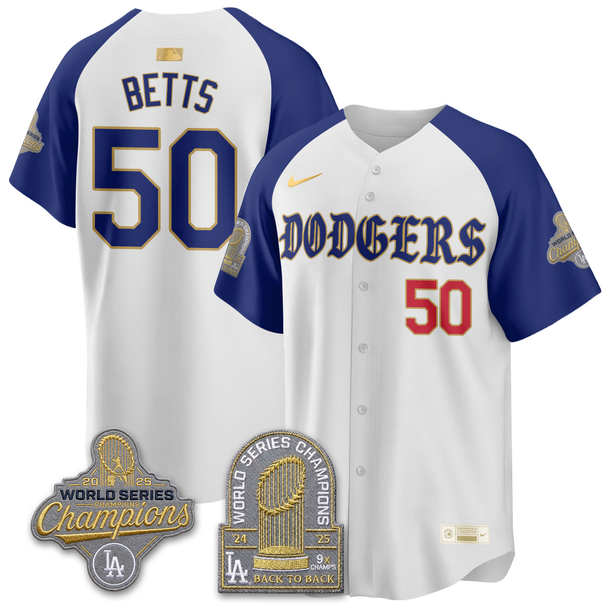 LAD Vapor Limited Jersey - Back to Back 9x Champs - All Stitched by Los Angeles Dodgers