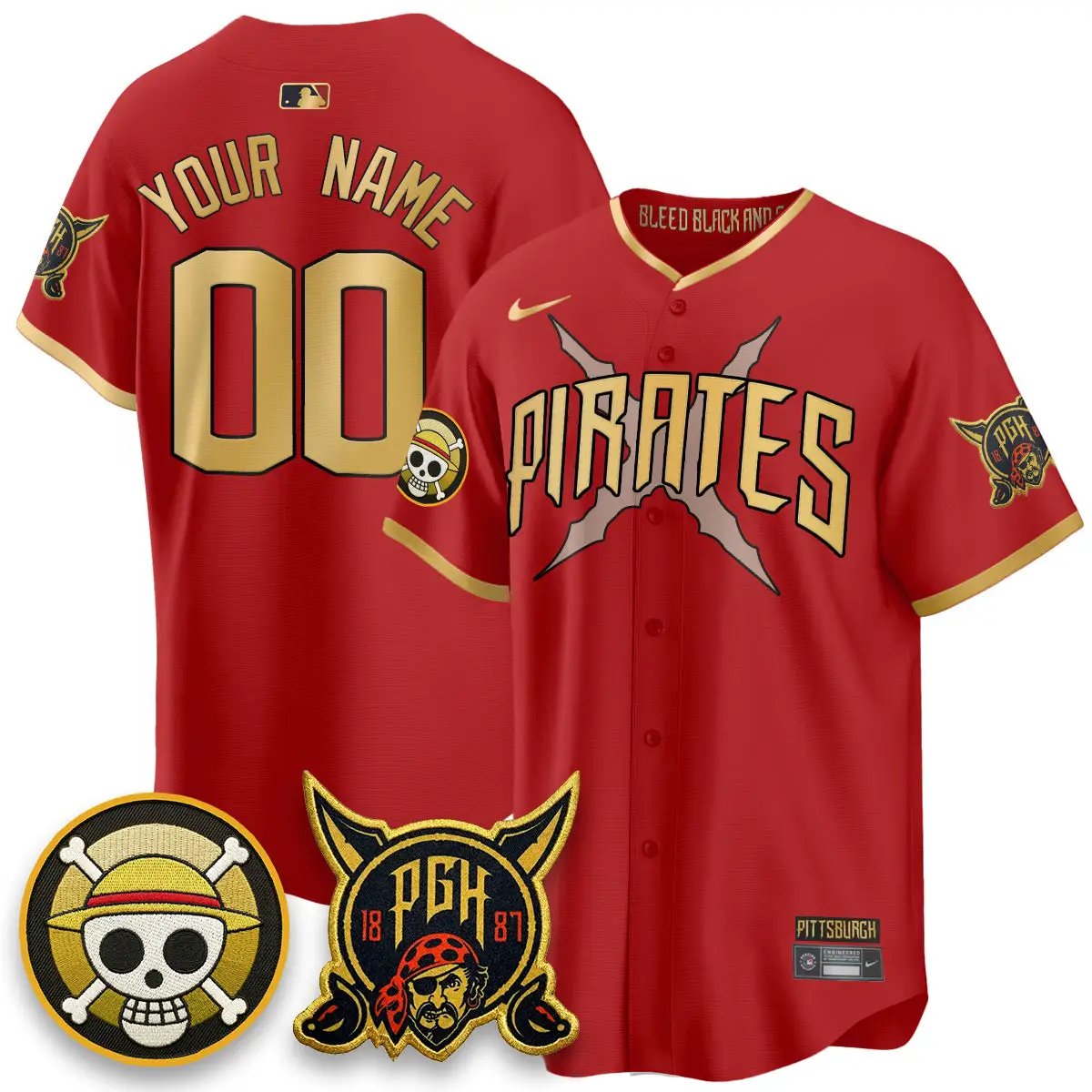 PIT 2026 City Connect x One Piece Vapor Limited Custom Jersey - All Stitched by Pittsburgh Pirates