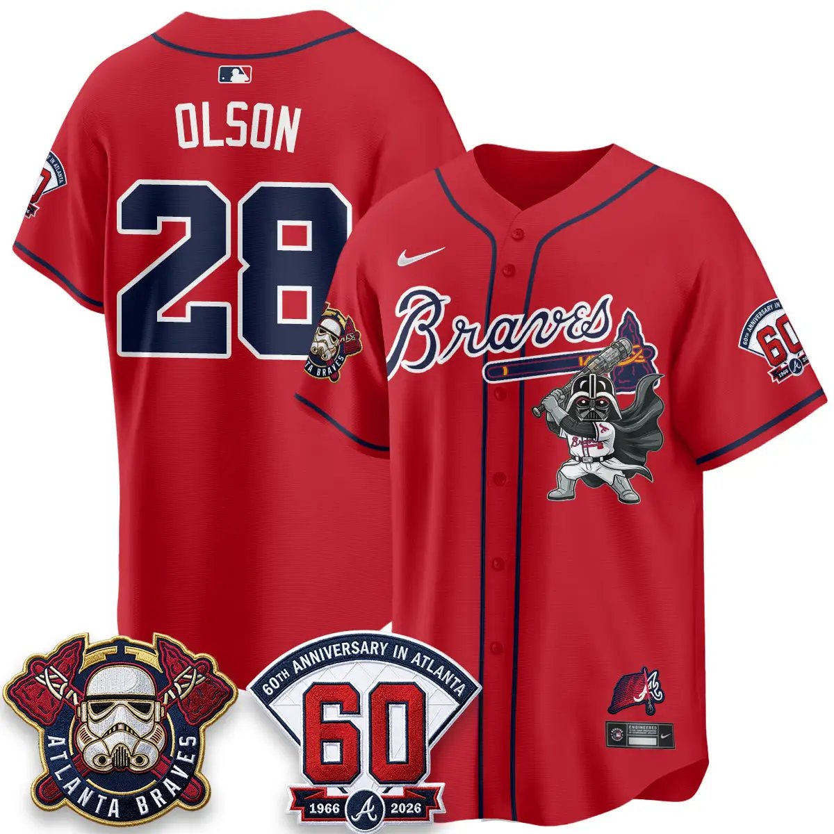 Atlanta Braves x SW Vapor Limited Jersey - Stitched by Atlanta Braves