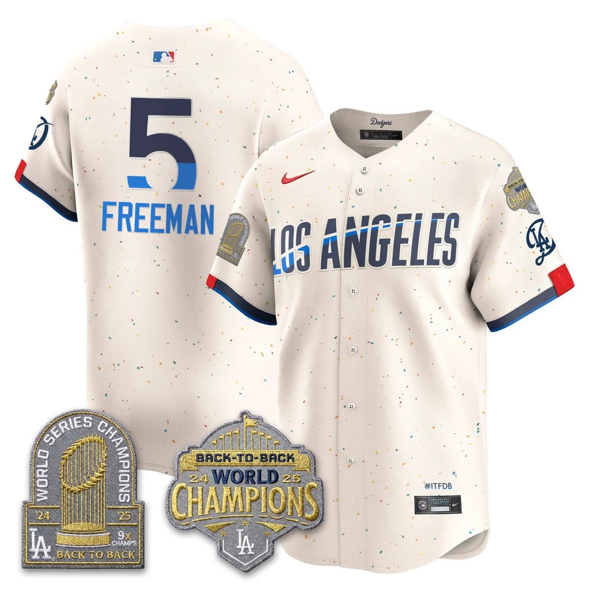 LAD Gold Collection Vapor Limited Jersey - 9x & B2B Champs - All Stitched by Los Angeles Dodgers