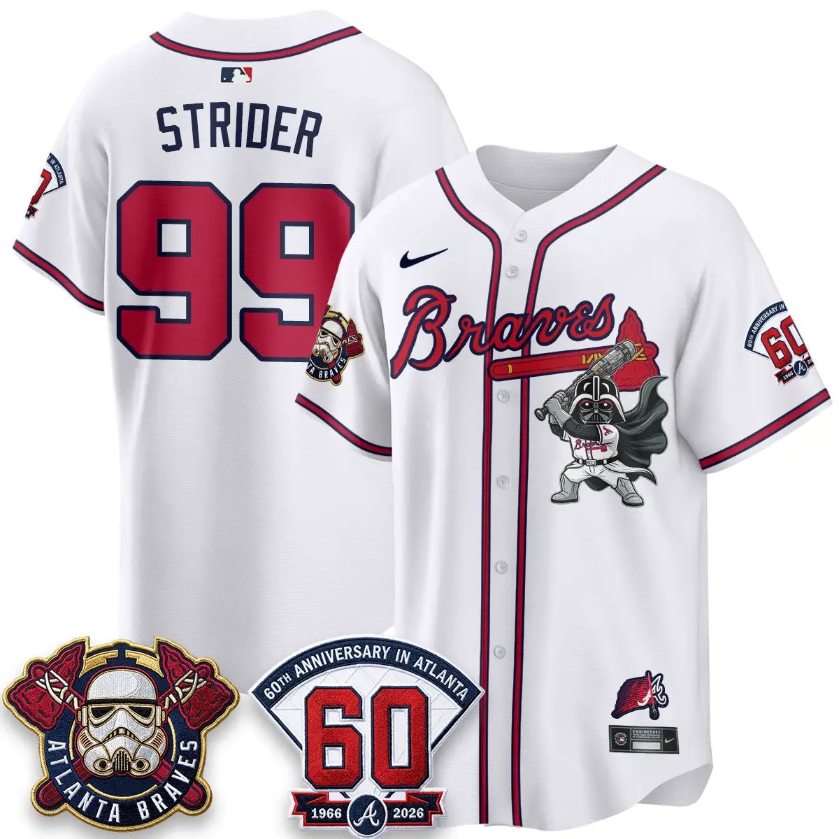 Atlanta Braves x SW Vapor Limited Jersey - Stitched by Atlanta Braves