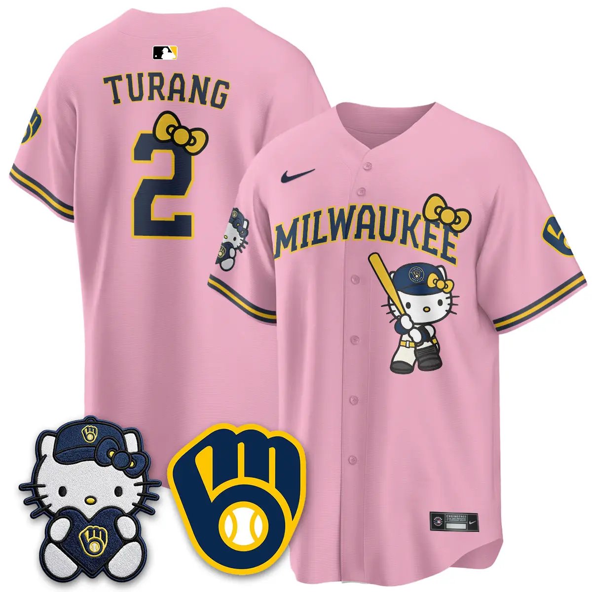 Milwaukee Brewers Meow KT Night Vapor Limited Jersey - All Stitched by Milwaukee Brewers