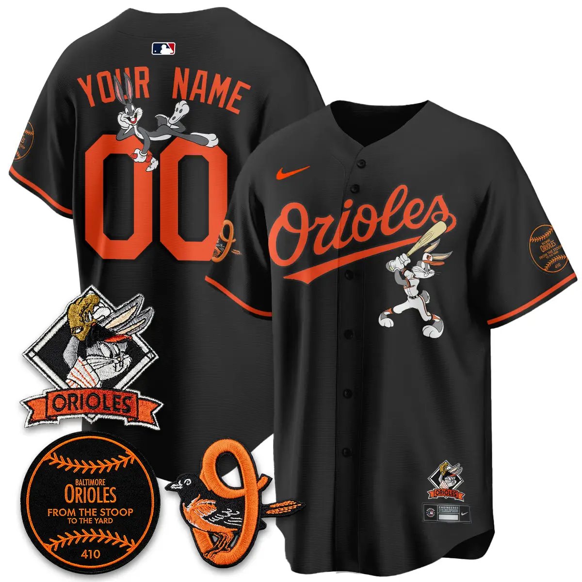 BAL x Bunny Vapor Premier Limited Custom Jersey - Stitched by Baltimore Orioles
