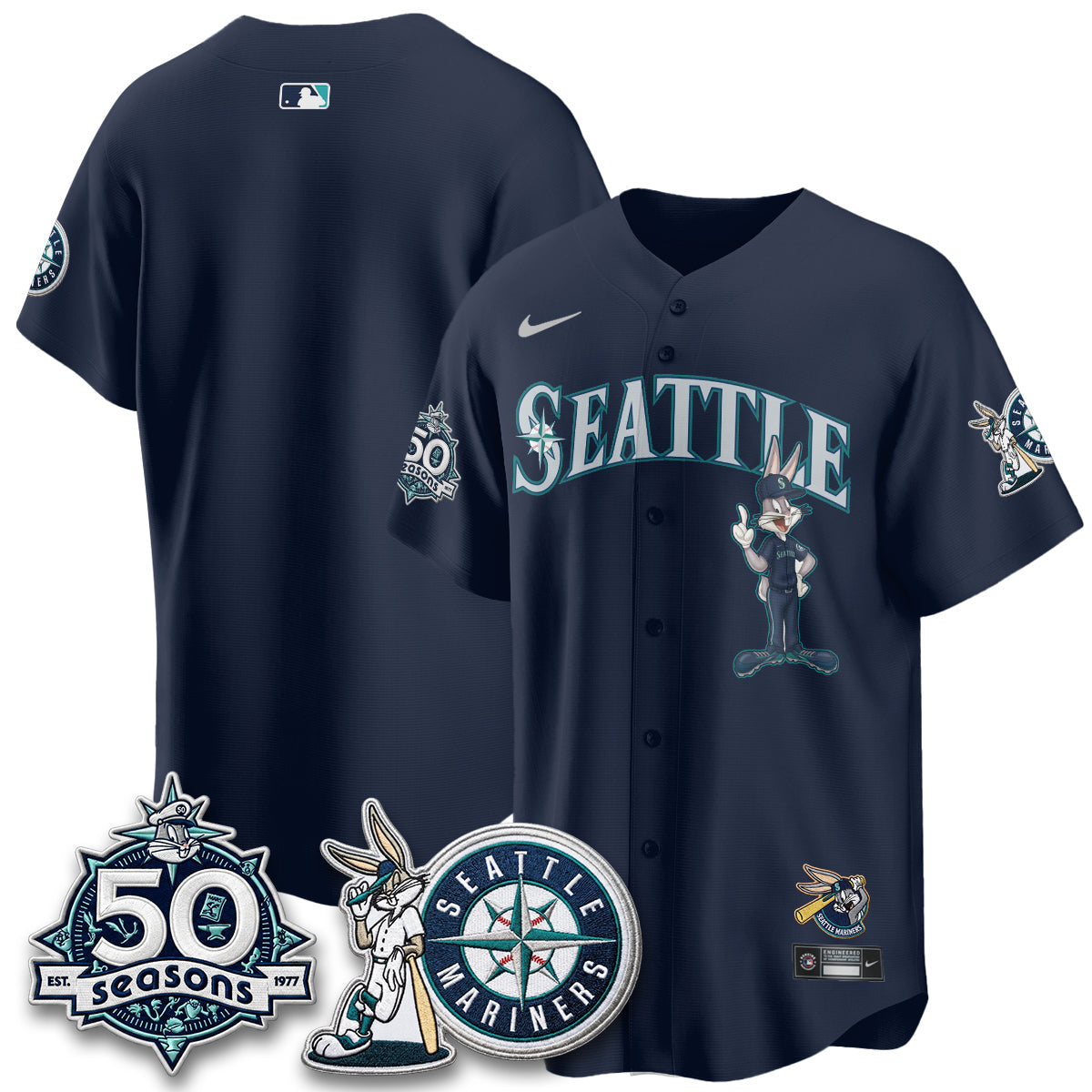 SEA x Bunny Vapor Premier Limited Jersey - Stitched by Seattle Mariners