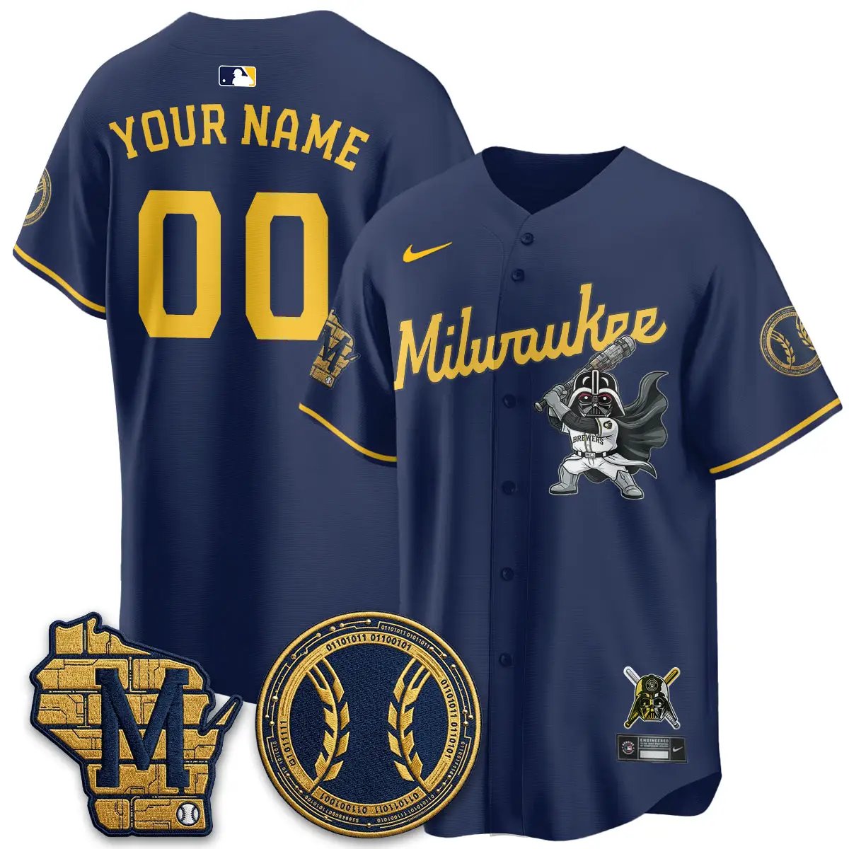 MIL x SW Limited Custom Jersey - Stitched by Milwaukee Brewers