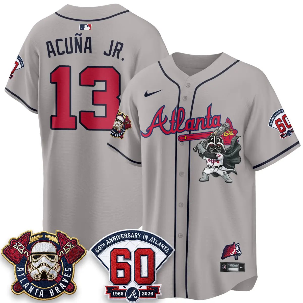 Atlanta Braves x SW Vapor Limited Jersey - Stitched by Atlanta Braves