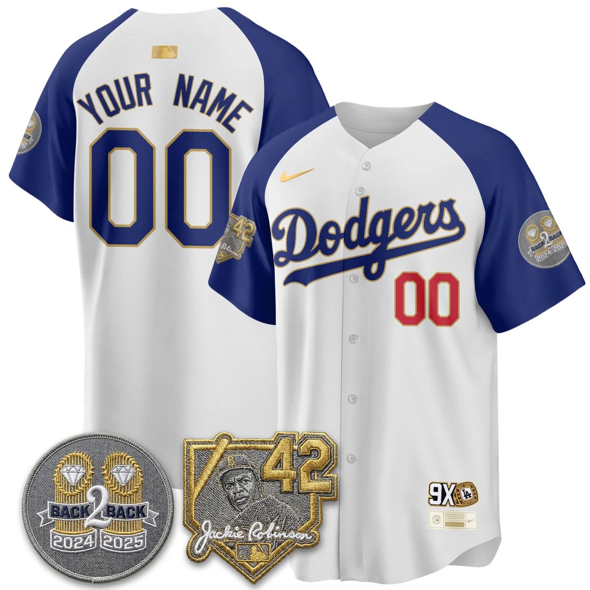 Los Angeles Dodgers - 2026 Jackie Robinson Day Vapor Custom Limited Jersey - All Stitched by Los Angeles Dodgers