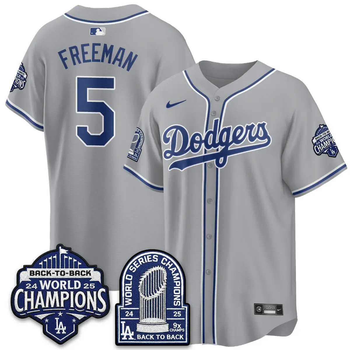 LAD 2026 Black Out Style Vapor Limited Jersey - B2B Champs - All Stitched by Los Angeles Dodgers