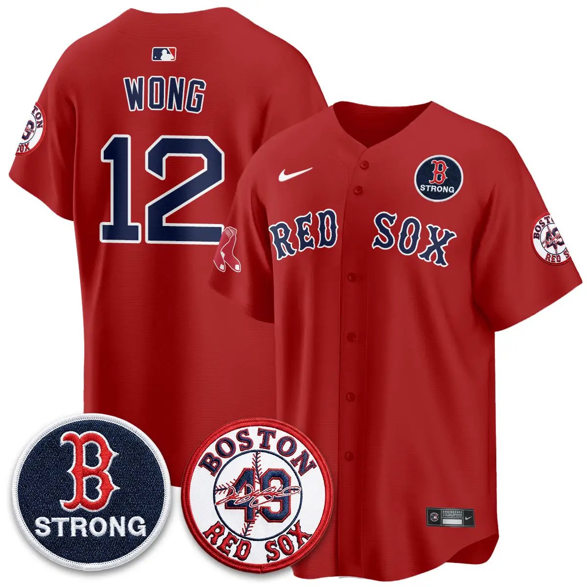 BOS Tim Wakefield Memorial Patch Vaper Premier Limited Jersey - All Stitched V2 by Boston Red Sox