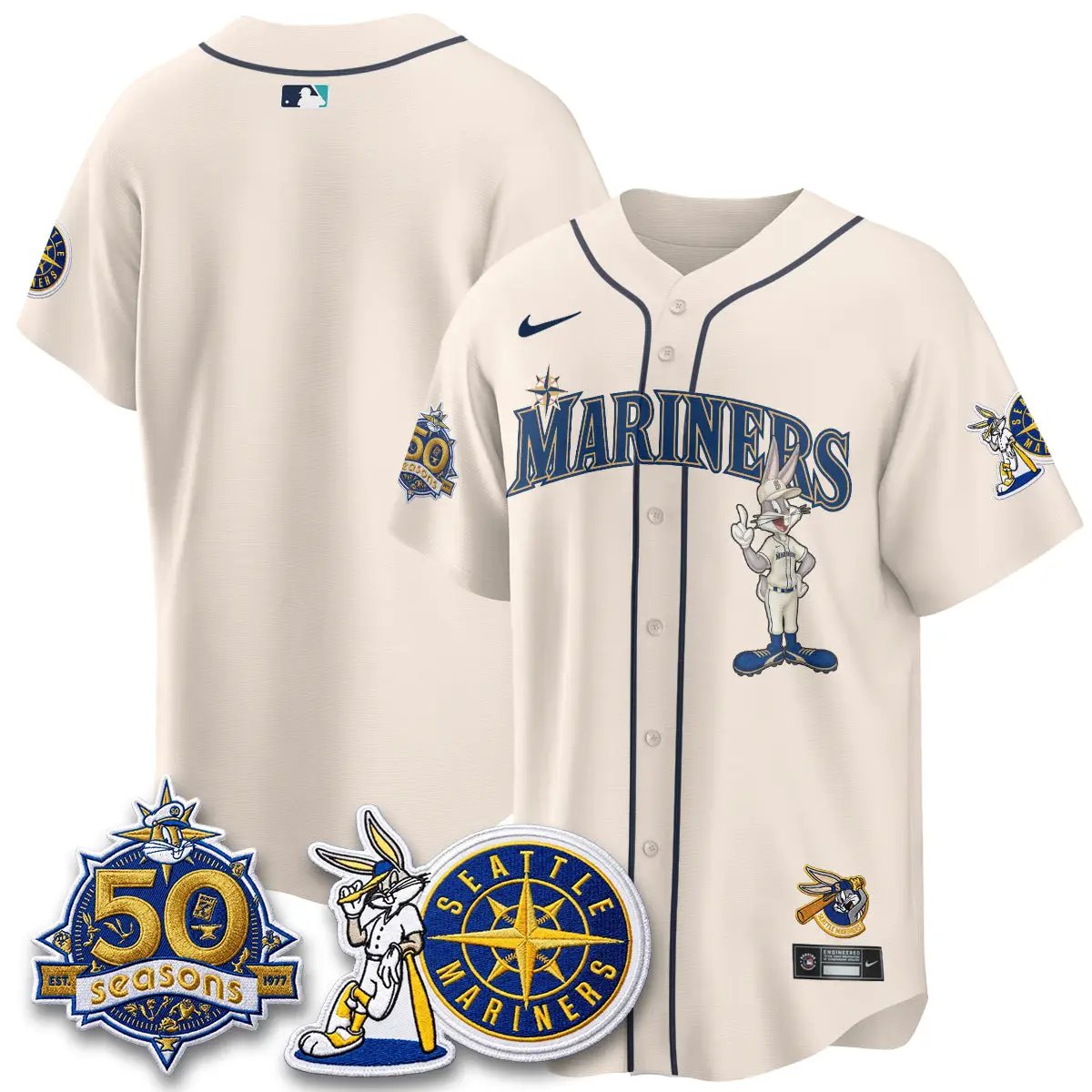 SEA x Bunny Vapor Premier Limited Jersey - Stitched by Seattle Mariners