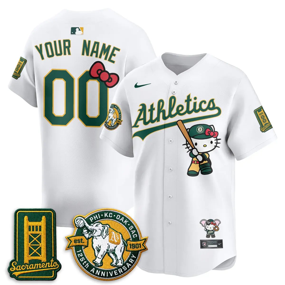 Oakland Athletics x Meow KT 2026 Vapor Limited Custom Jersey - Stitched by Oakland Athletics