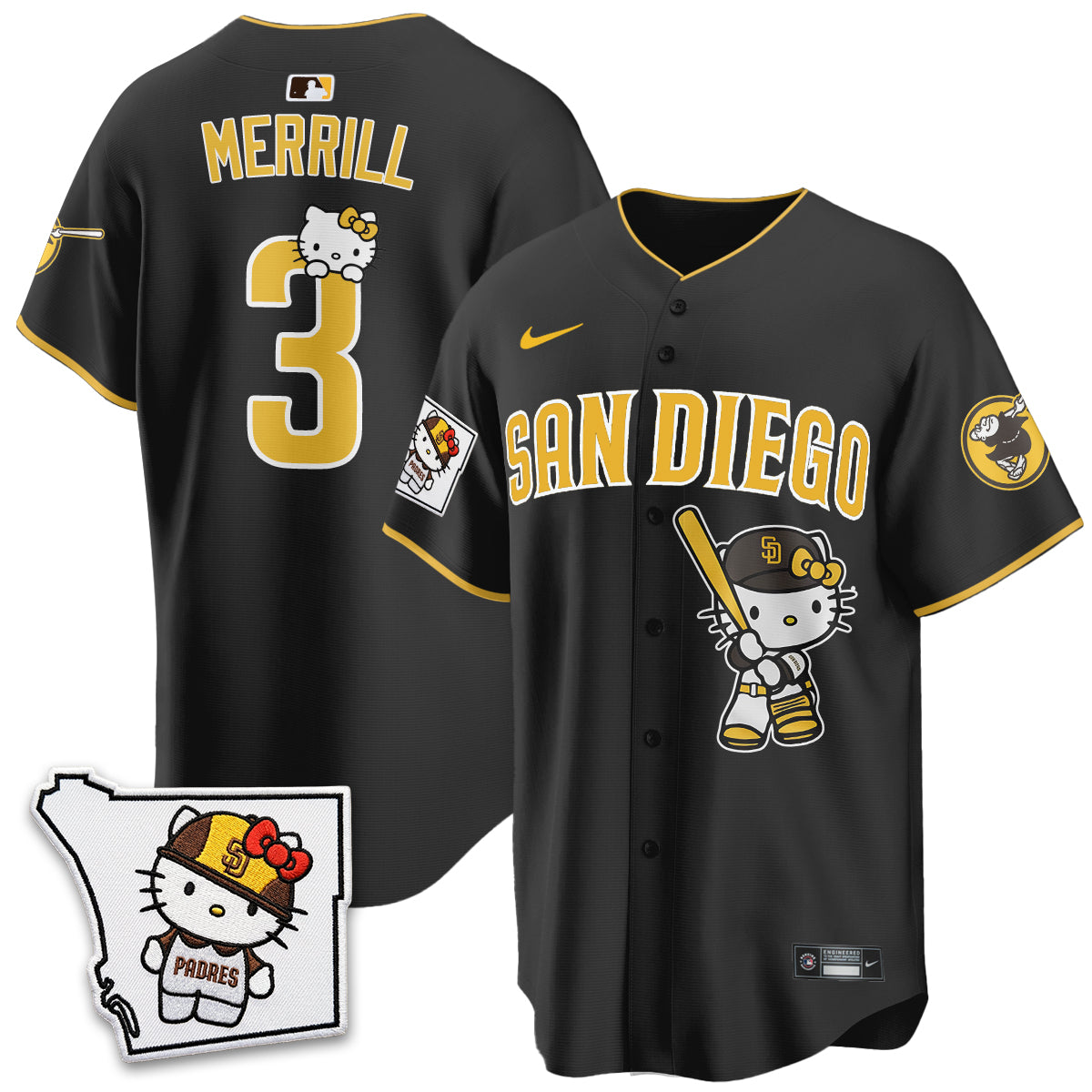 San Diego Padres x Meow KT Vapor Limited Jersey - All Stitched V2 by San Diego Padres