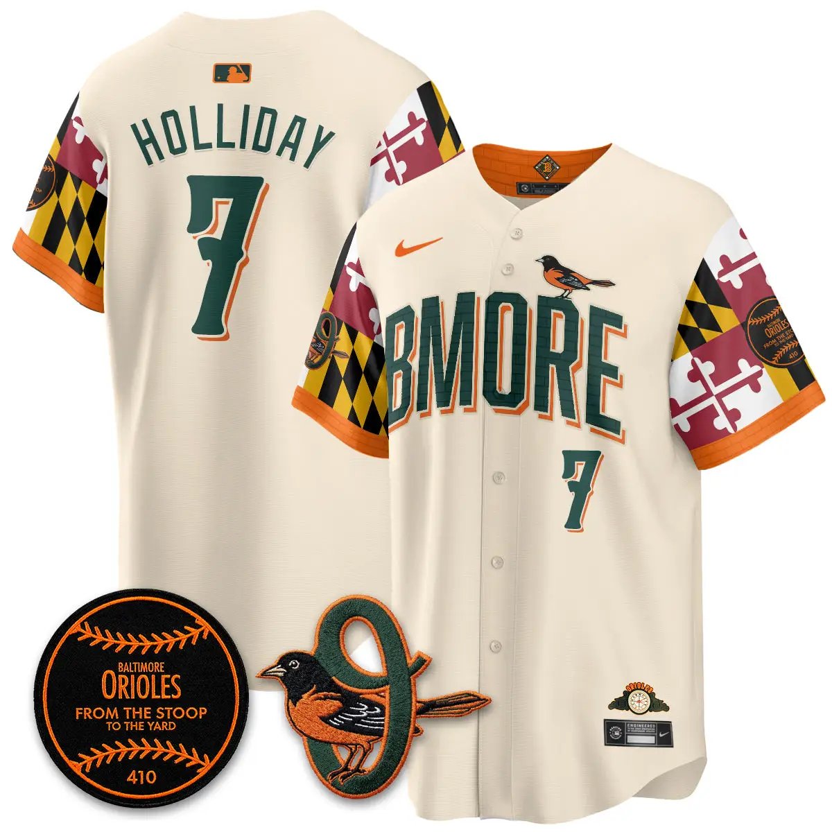BAL x Maryland State Flag 2026 Vapor Jersey - All Stitched by Baltimore Orioles