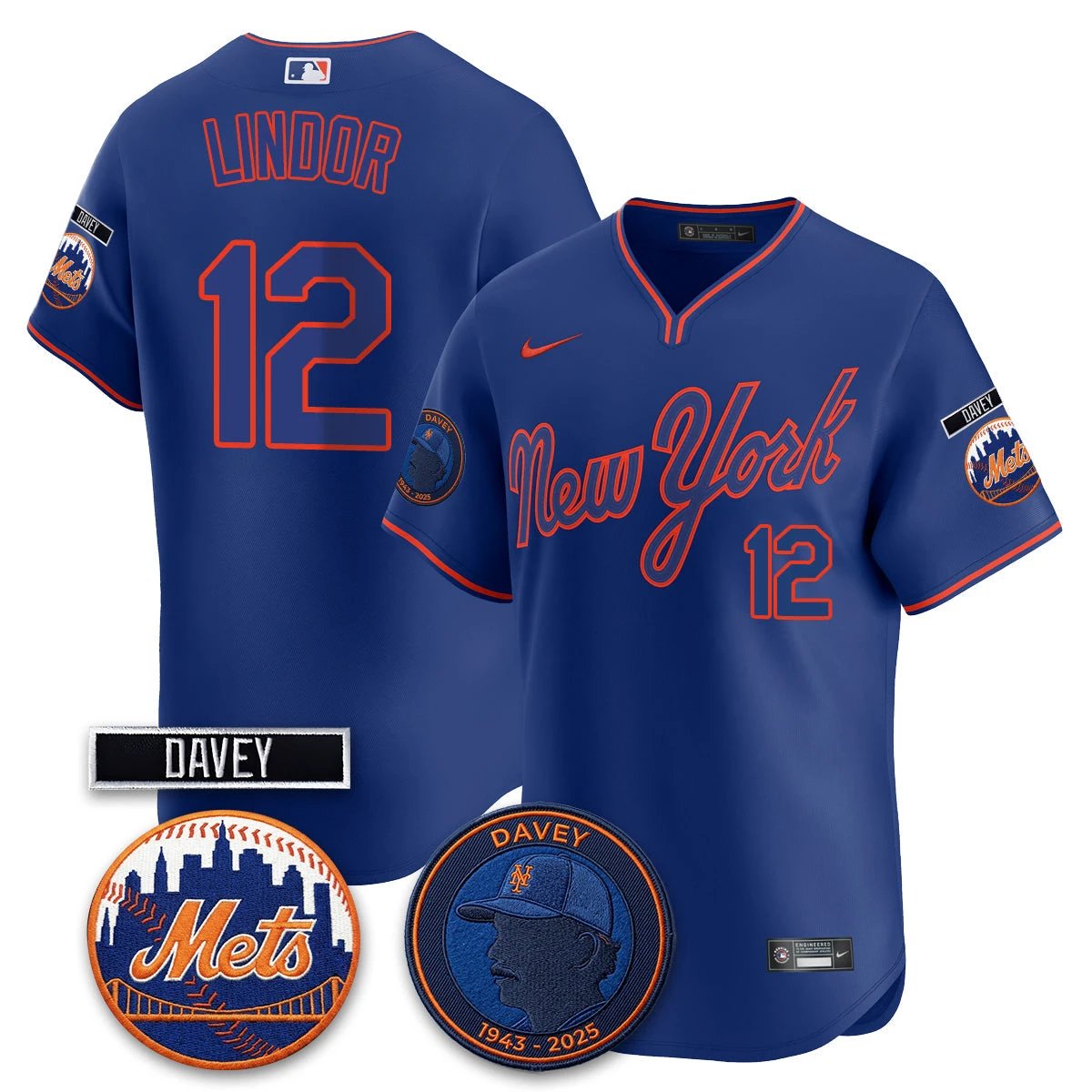 New York Mets 2026 Davey Johnson In Memoriam Vapor Limited Jersey - All Stitched by New York Mets