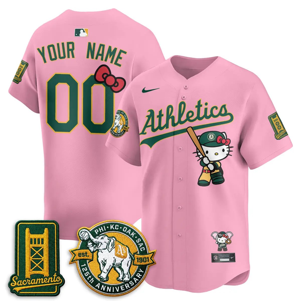 Oakland Athletics x Meow KT 2026 Vapor Limited Custom Jersey - Stitched by Oakland Athletics