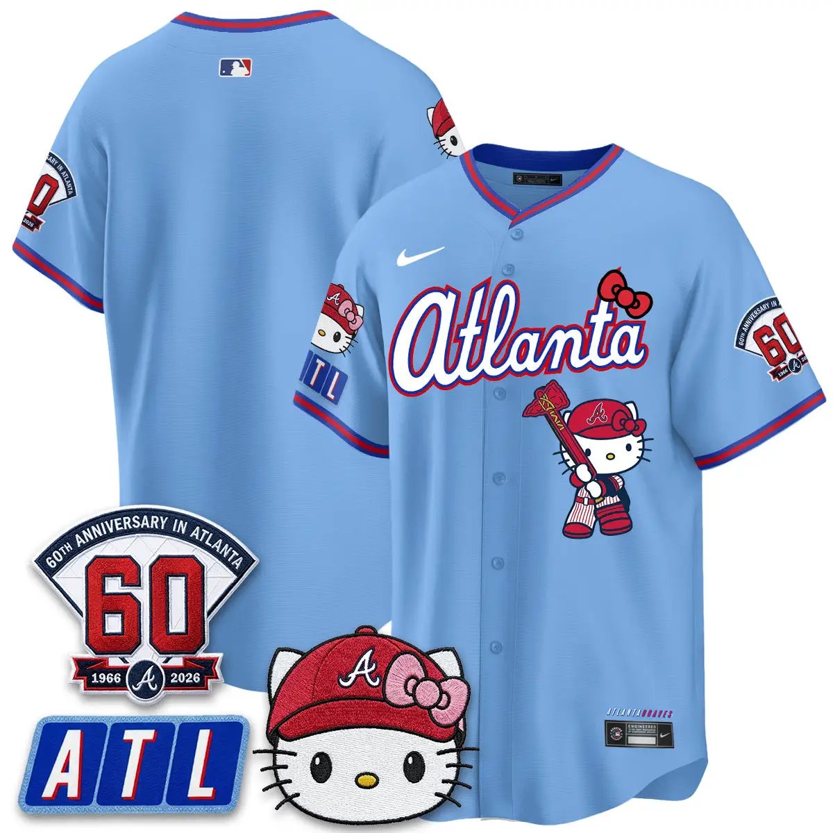 Atlanta Braves x Meow KT 2026 Vapor Limited Jersey - All Stitched by Atlanta Braves