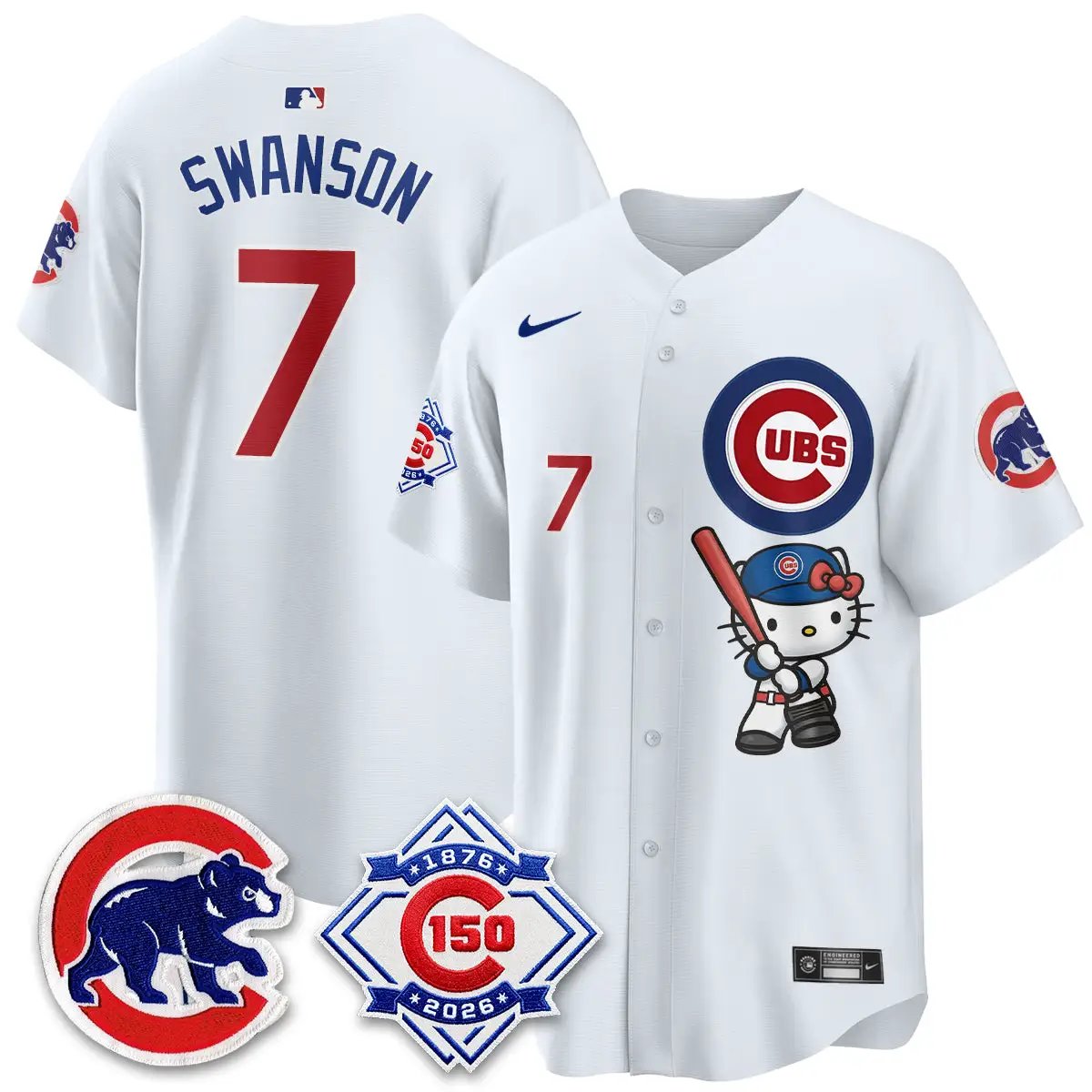 Chicago Cubs x Meow KT Vapor Premier Limited Jersey - All Stitched by Chicago Cubs