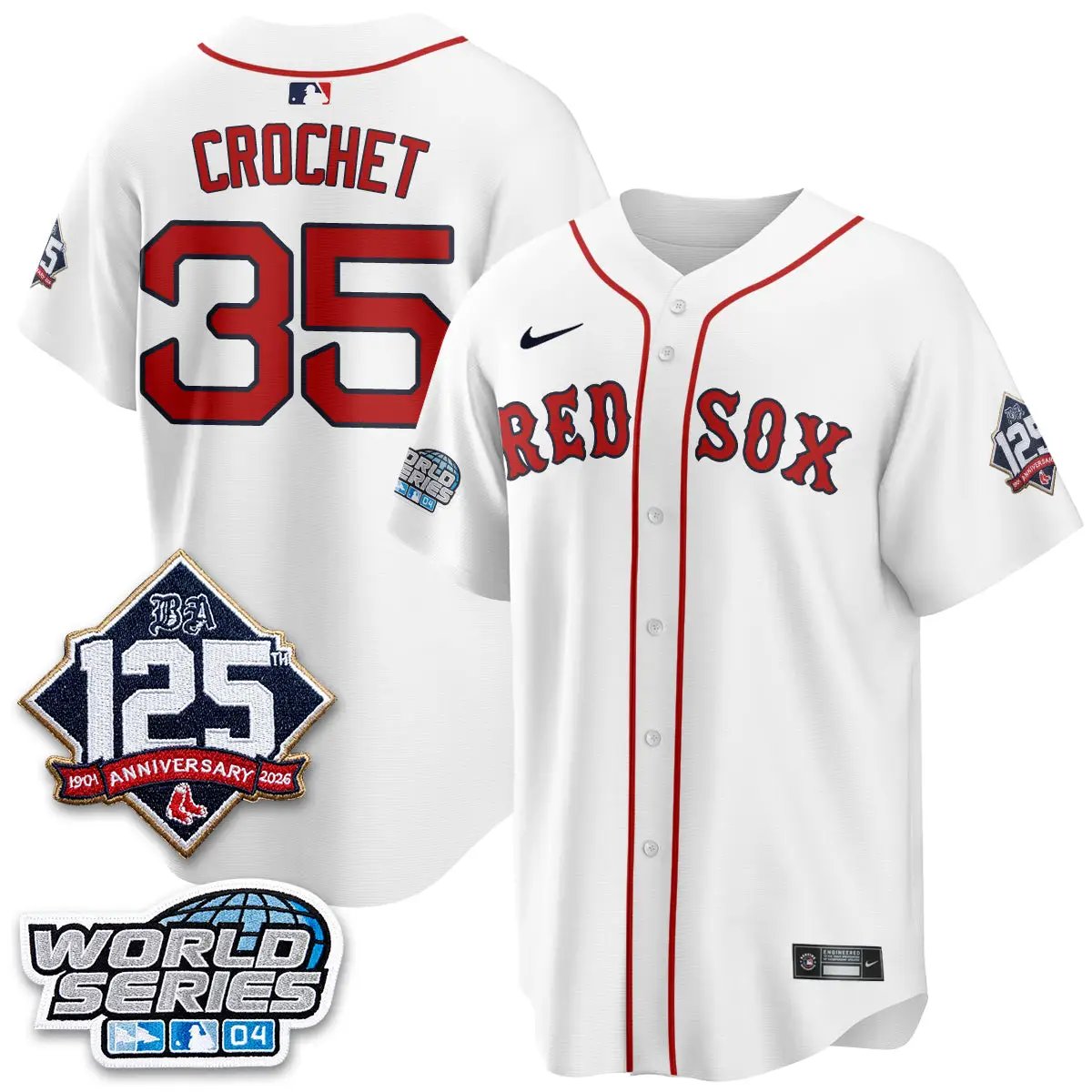 BOS Throwback 2004 Vapor Jersey - Stitched by Boston Red Sox
