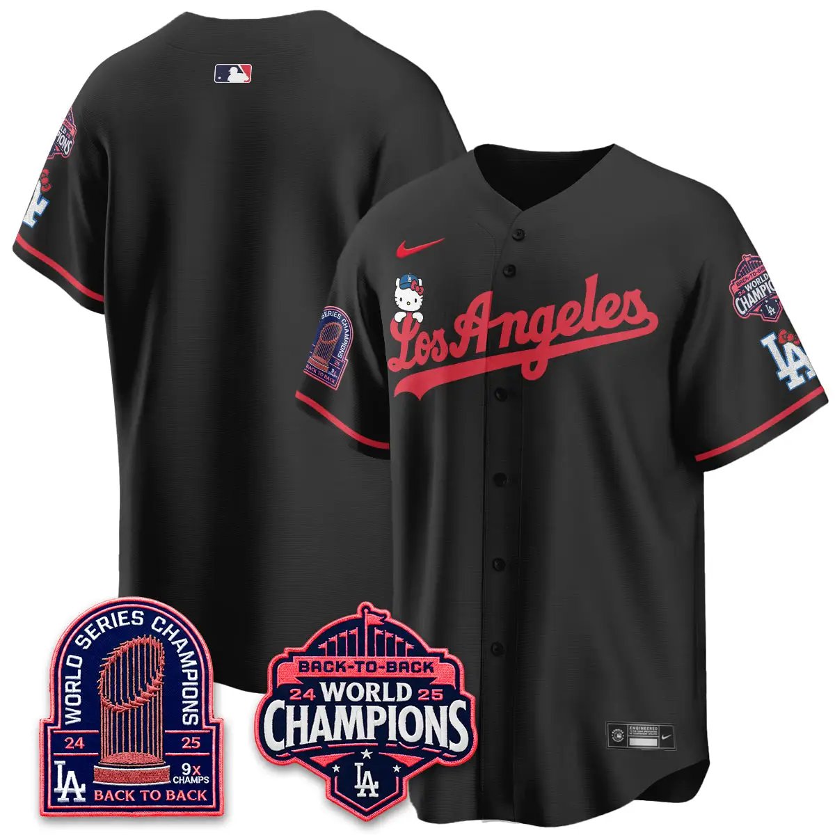 LAD x Hello Kitty Night 2026 Vapor Jersey - All Stitched - V2 by Los Angeles Dodgers
