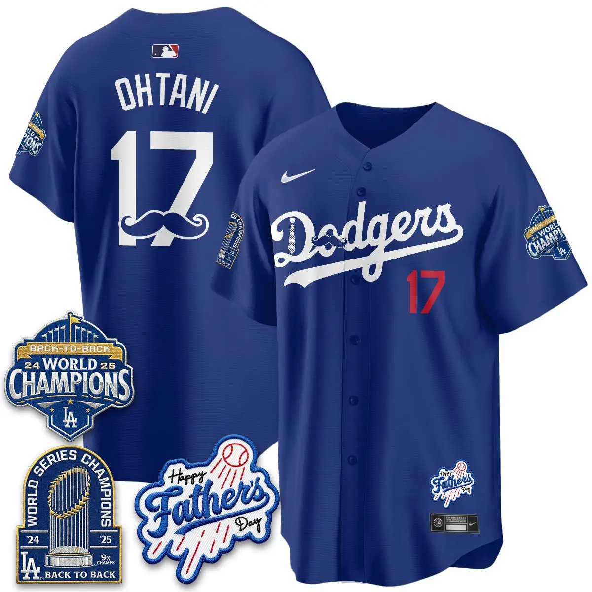 LAD Happy Father's Day 2026 Jersey - Stitched by Los Angeles Dodgers