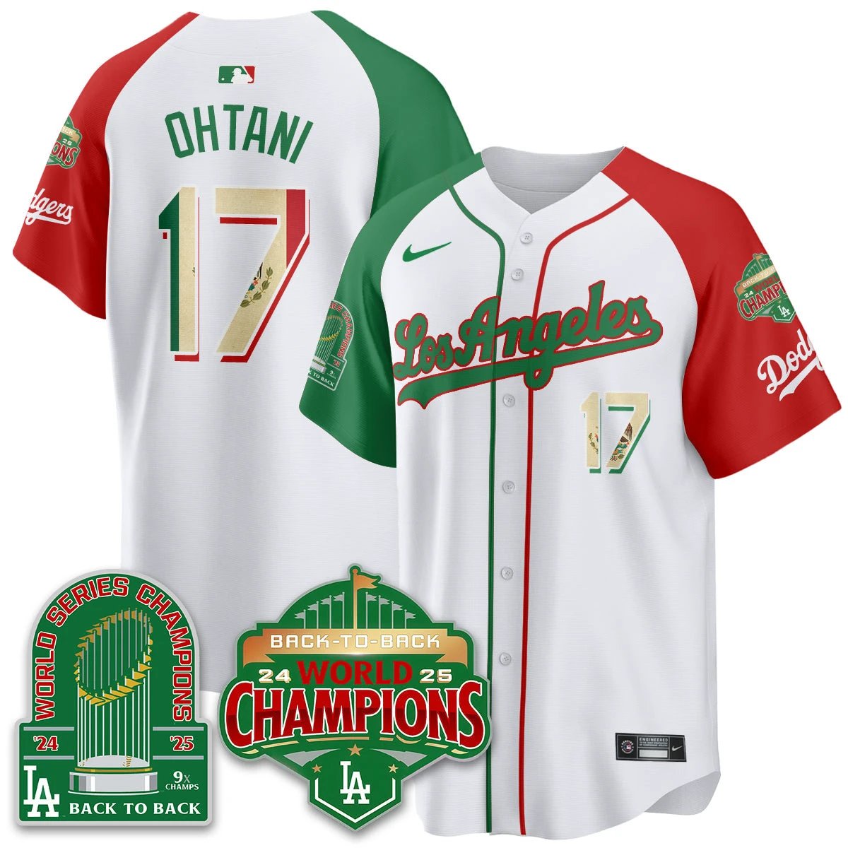 LAD Mexico Vapor Limited Jersey - 9x & B2B Champs - All Stitched by Los Angeles Dodgers