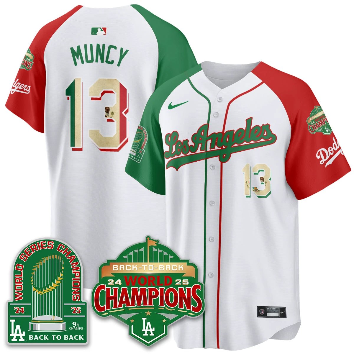 LAD Mexico Vapor Limited Jersey - 9x & B2B Champs - All Stitched by Los Angeles Dodgers