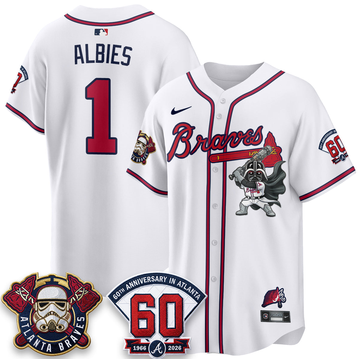 Atlanta Braves x SW Vapor Limited Jersey - Stitched by Atlanta Braves