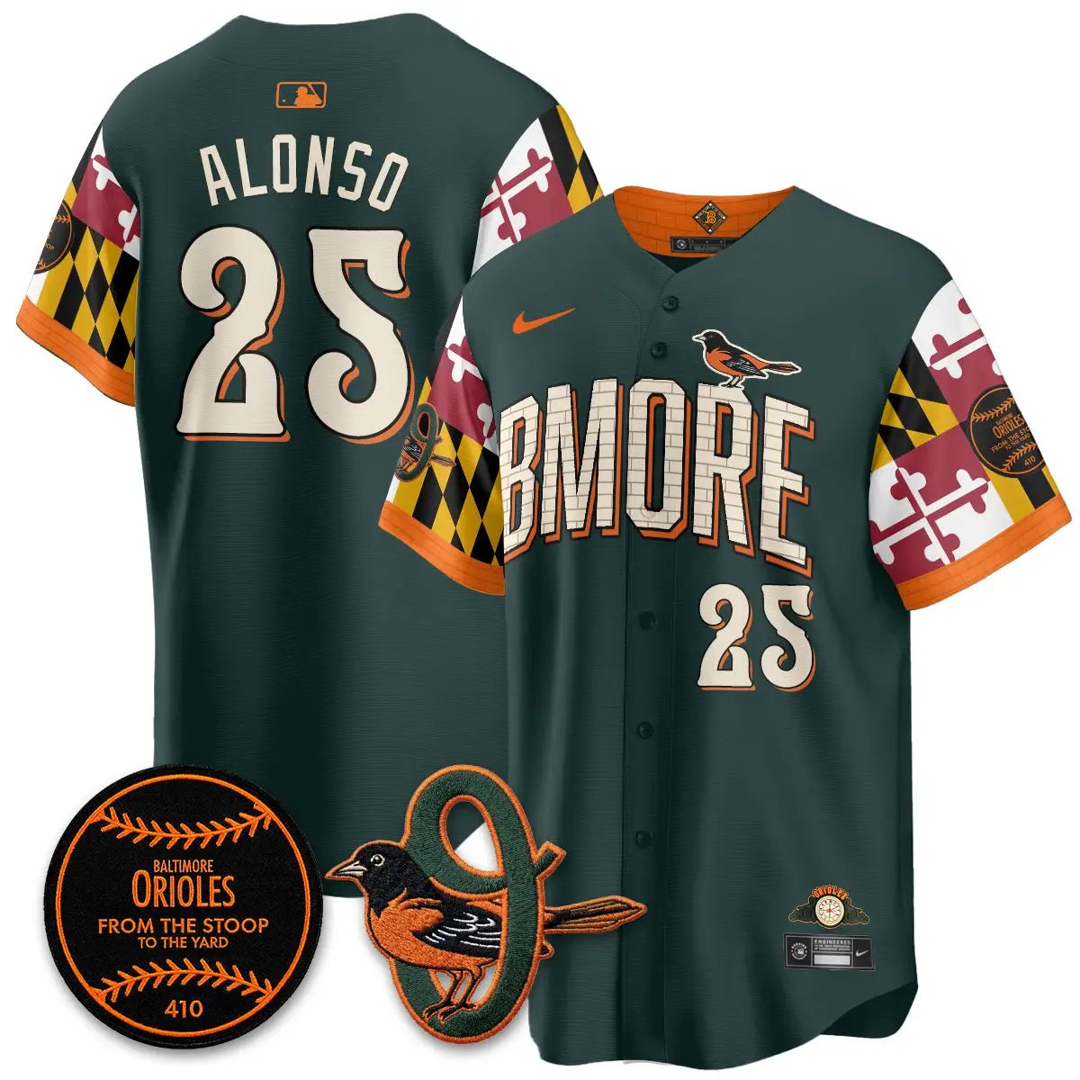 BAL x Maryland State Flag 2026 Vapor Jersey - All Stitched by Baltimore Orioles