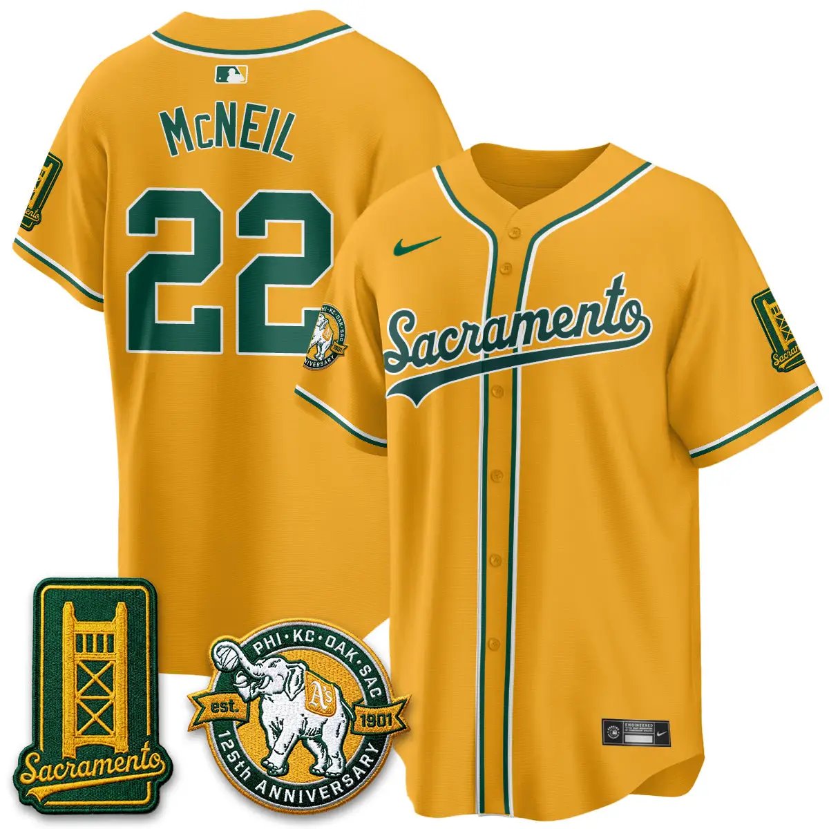 Oakland Athletics 2026 Black Out Style - Celebrating 125 Years - Limited Vapor Jersey - All Stitched by Oakland Athletics