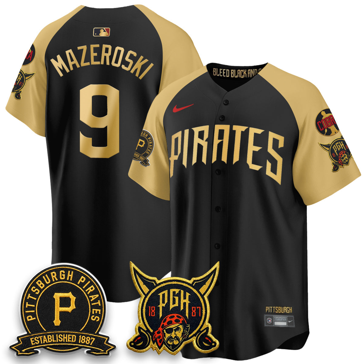 Pittsburgh Pirates Vapor Limited Jersey - Cobra & Est 1887 Patch - All Stitched by Pittsburgh Pirates