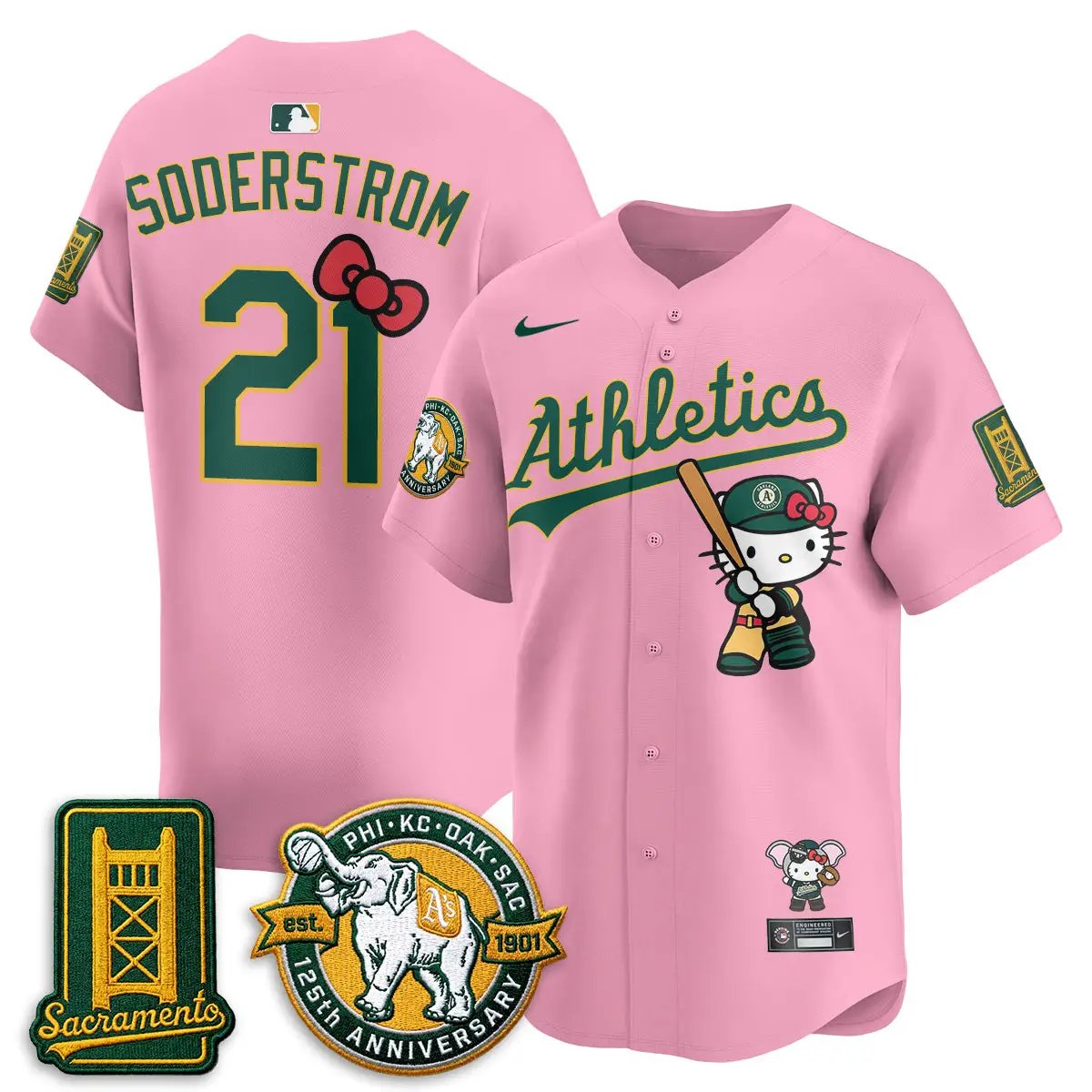Oakland Athletics x Meow KT 2026 Vapor Limited Jersey - Stitched by Oakland Athletics
