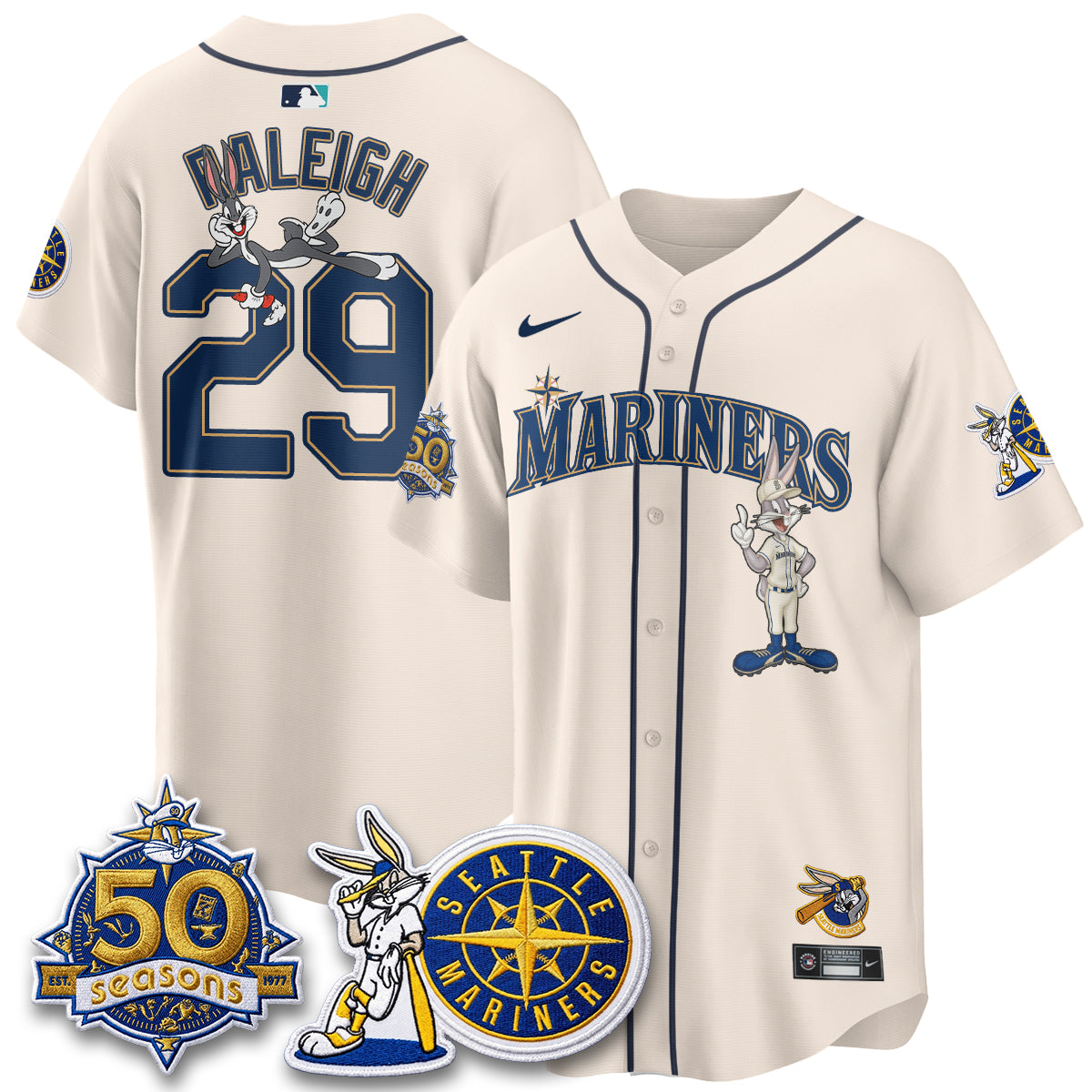 SEA x Bunny Vapor Premier Limited Jersey - Stitched by Seattle Mariners