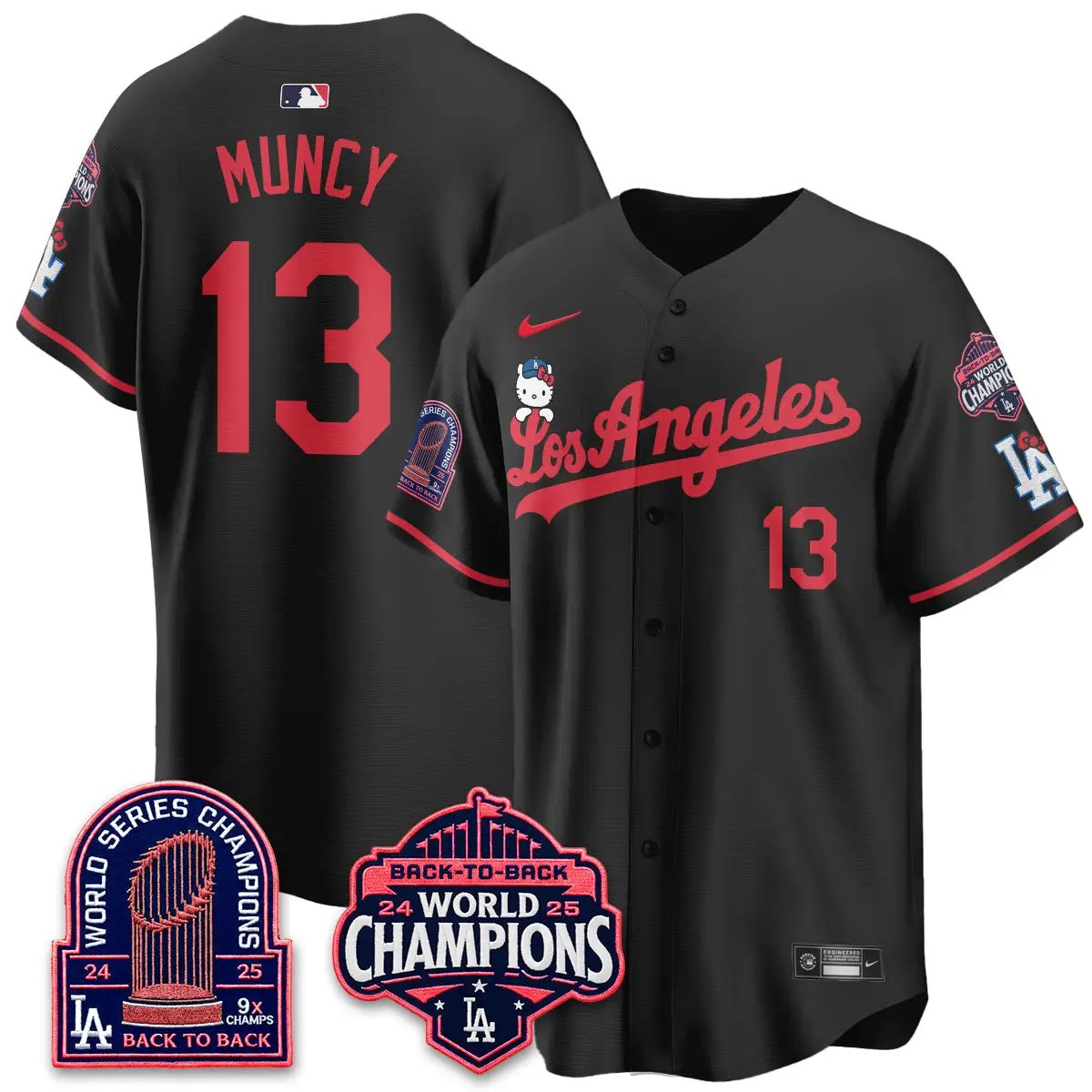 LAD x Hello Kitty Night 2026 Vapor Jersey - All Stitched - V2 by Los Angeles Dodgers