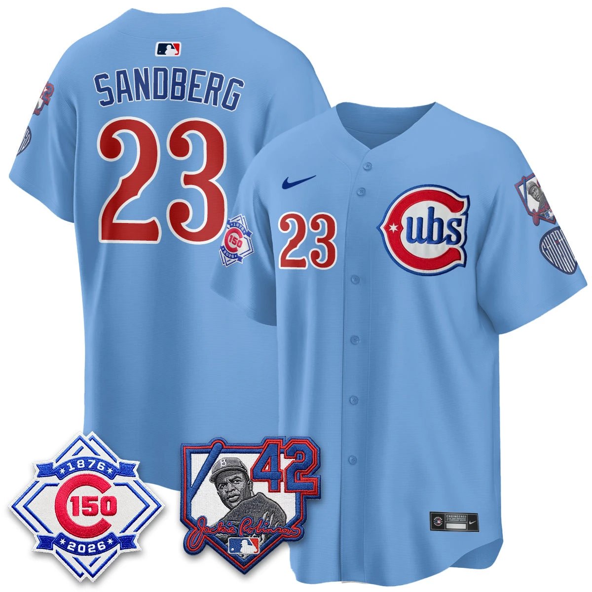 Chicago Cubs 150th Anniversary & Jackie Robinson Day Patch Vapor Premier Limited Jersey - All Stitched by Chicago Cubs