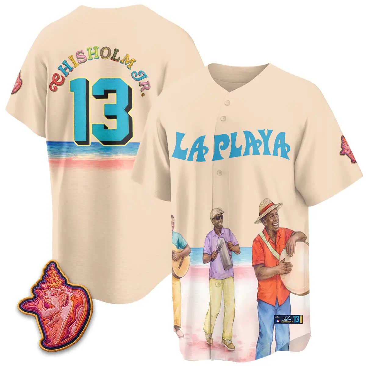 NYY Beach Connect "La Playa" Edition Vapor Jersey- Patch Stitched by New York Yankees
