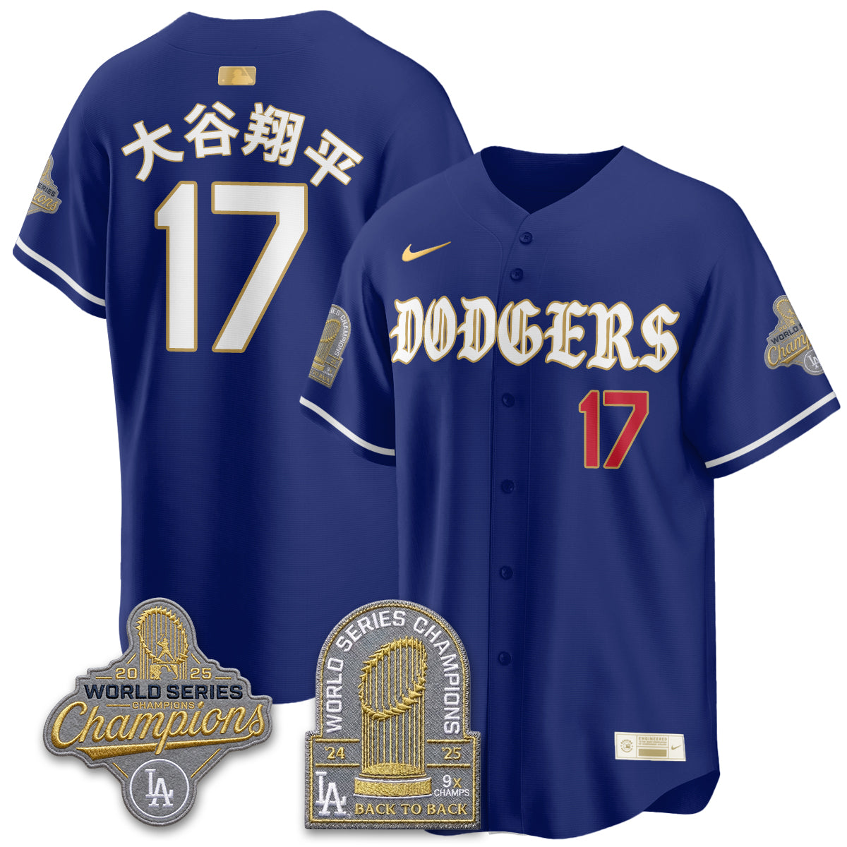 LAD Vapor Limited Jersey - Back to Back 9x Champs - All Stitched by Los Angeles Dodgers