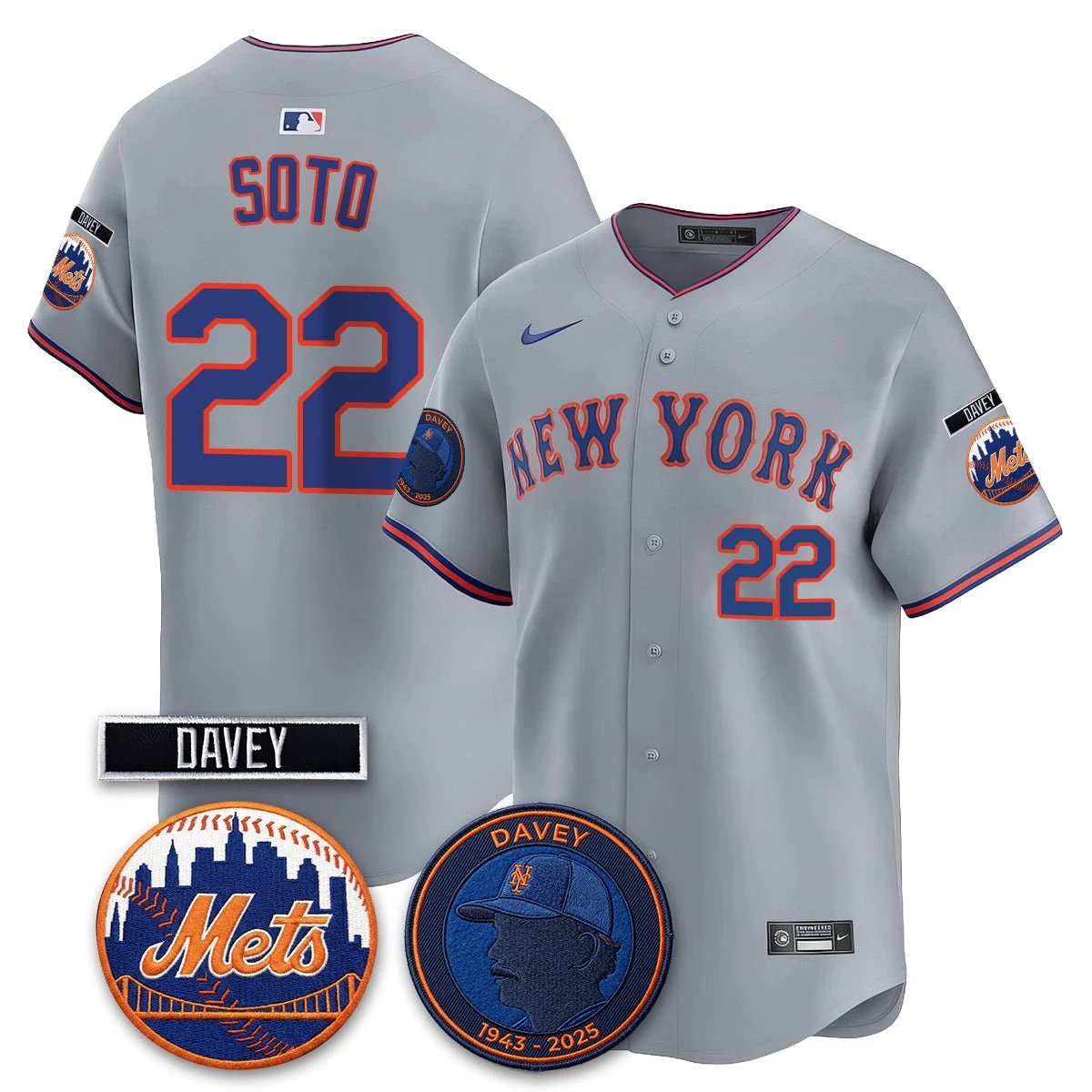 New York Mets 2026 Davey Johnson In Memoriam Vapor Limited Jersey - All Stitched by New York Mets
