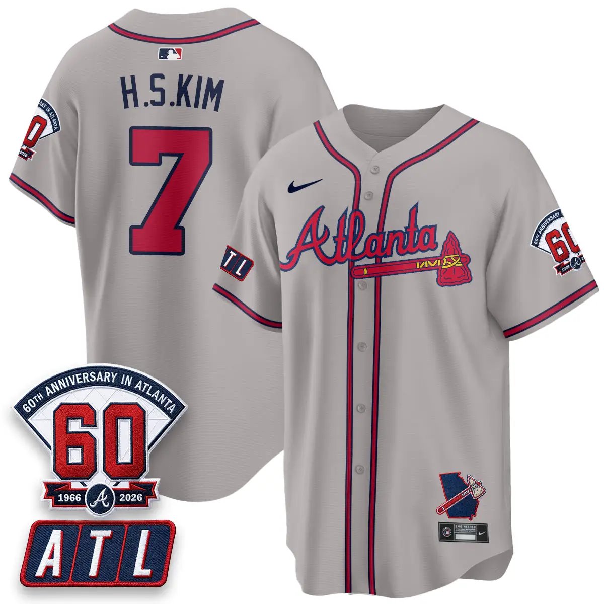 ATL 2026 60th Anniversary Vapor City Connect Limited Jersey - All Stitched by Atlanta Braves