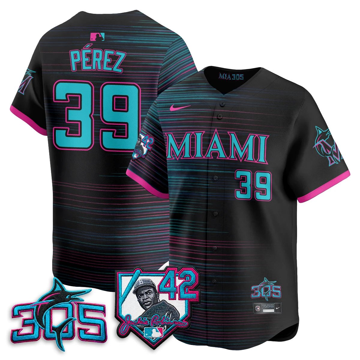 MIA 2026 Jackie Robinson New Era Vapor Limited Jersey - All Stitched by Miami Marlins