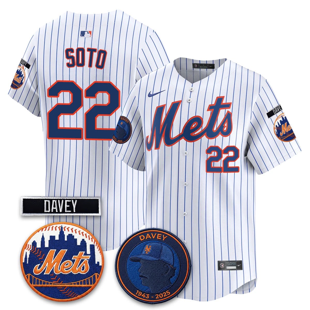 New York Mets 2026 Davey Johnson In Memoriam Vapor Limited Jersey - All Stitched by New York Mets