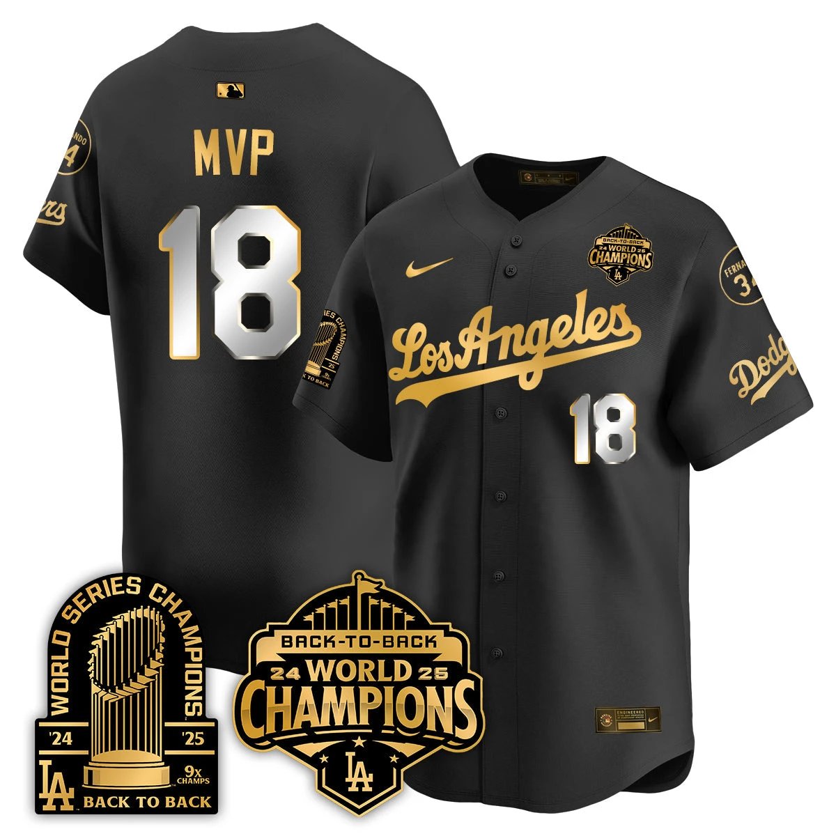 LAD Alternate Vapor Limited Jersey - 9x Champs - All Stitched by Los Angeles Dodgers
