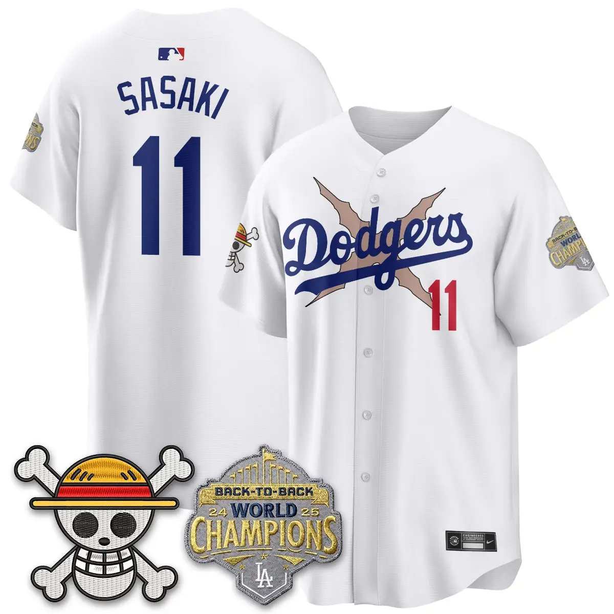 LAD x OP Vapor Jersey -All Stitched V2 by Los Angeles Dodgers