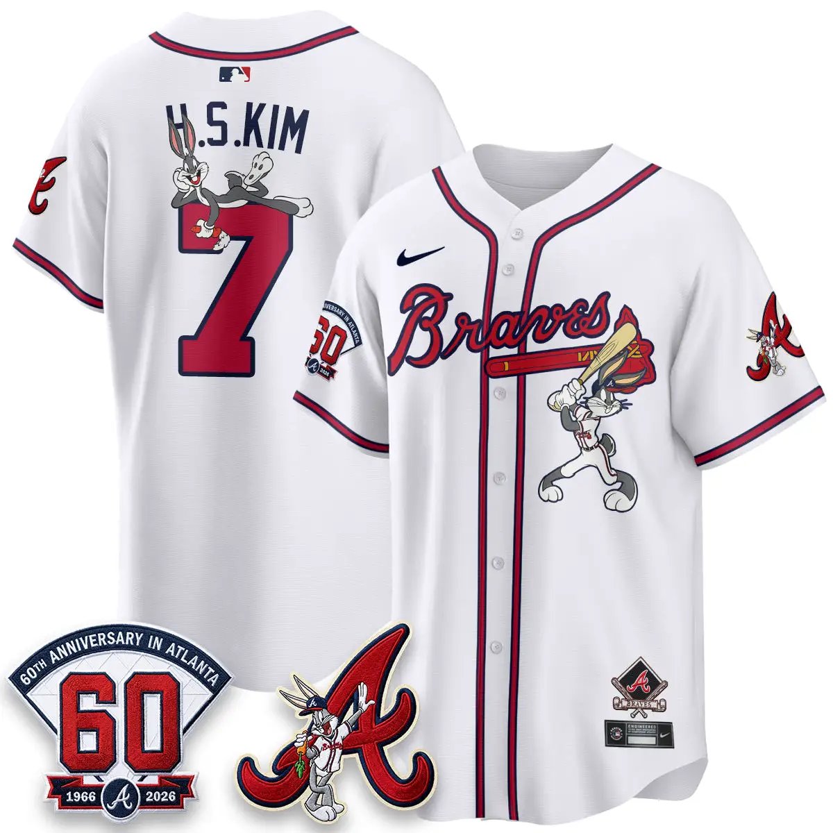 ATL x Bunny Vapor Premier Limited Jersey - Stitched by Atlanta Braves