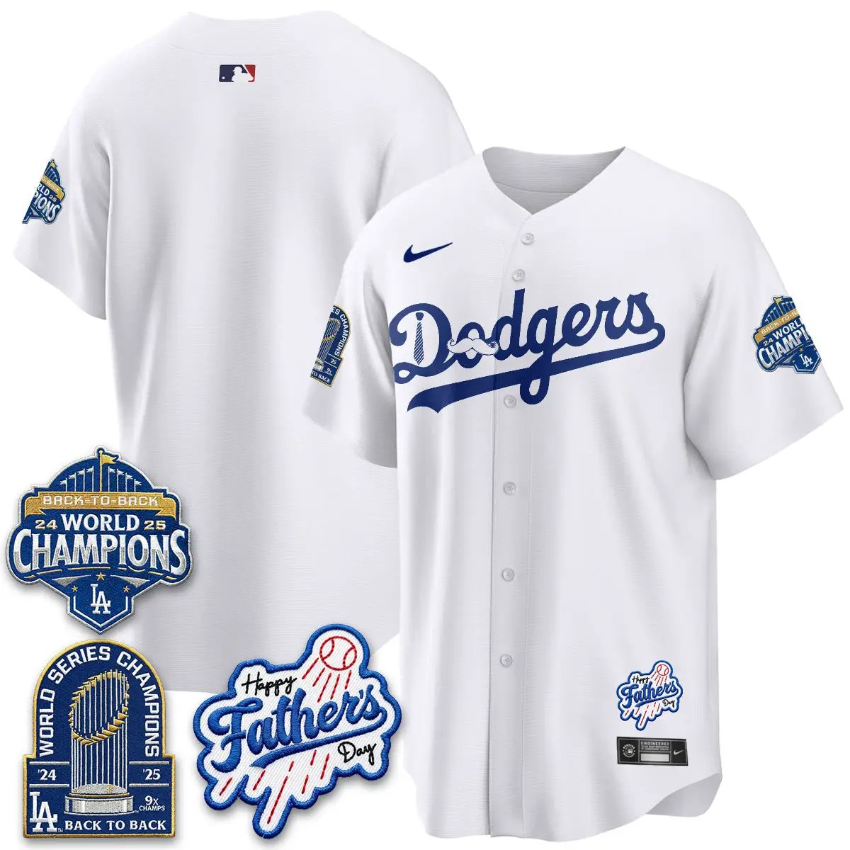 LAD Happy Father's Day 2026 Jersey - Stitched by Los Angeles Dodgers