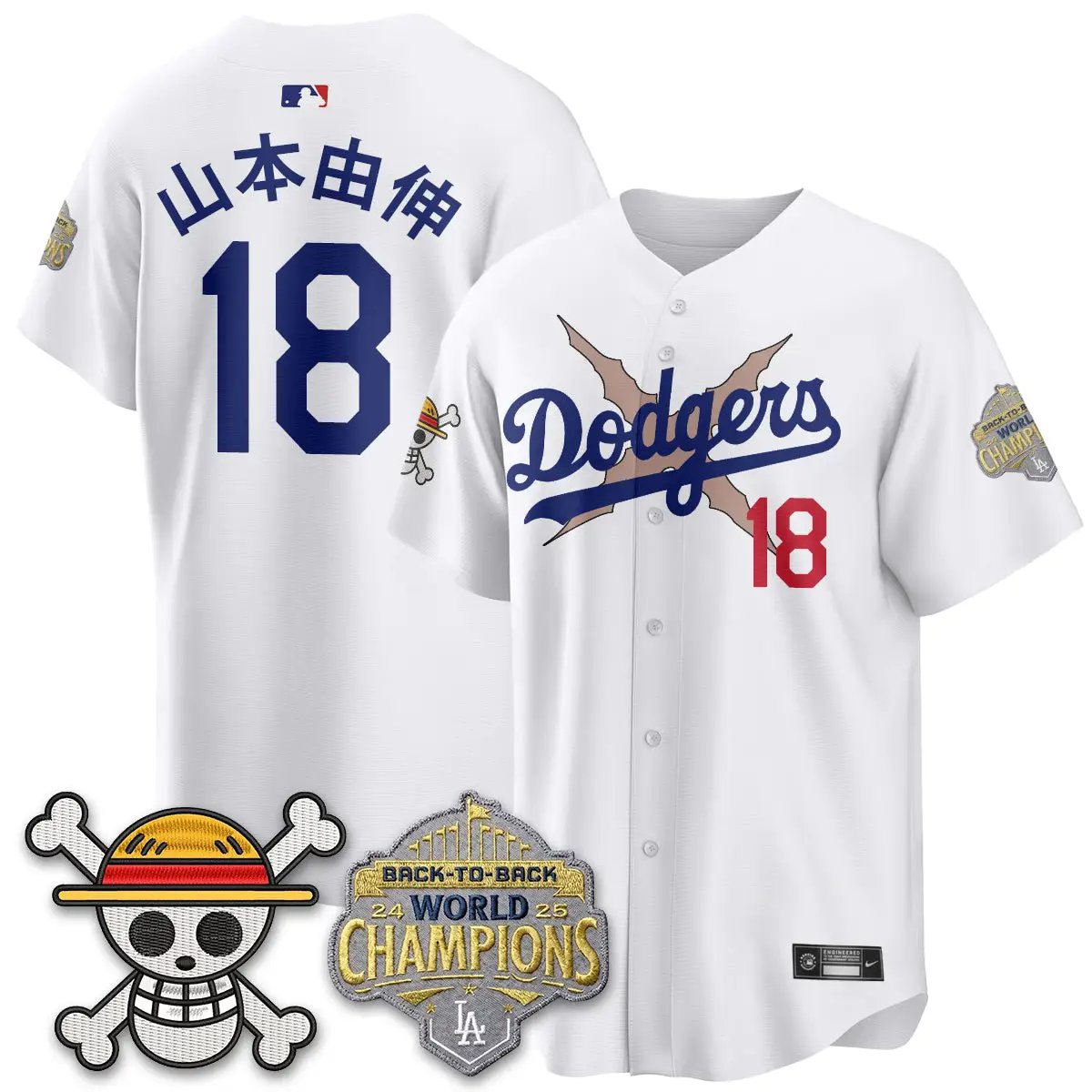 LAD x OP Vapor Jersey -All Stitched V2 by Los Angeles Dodgers
