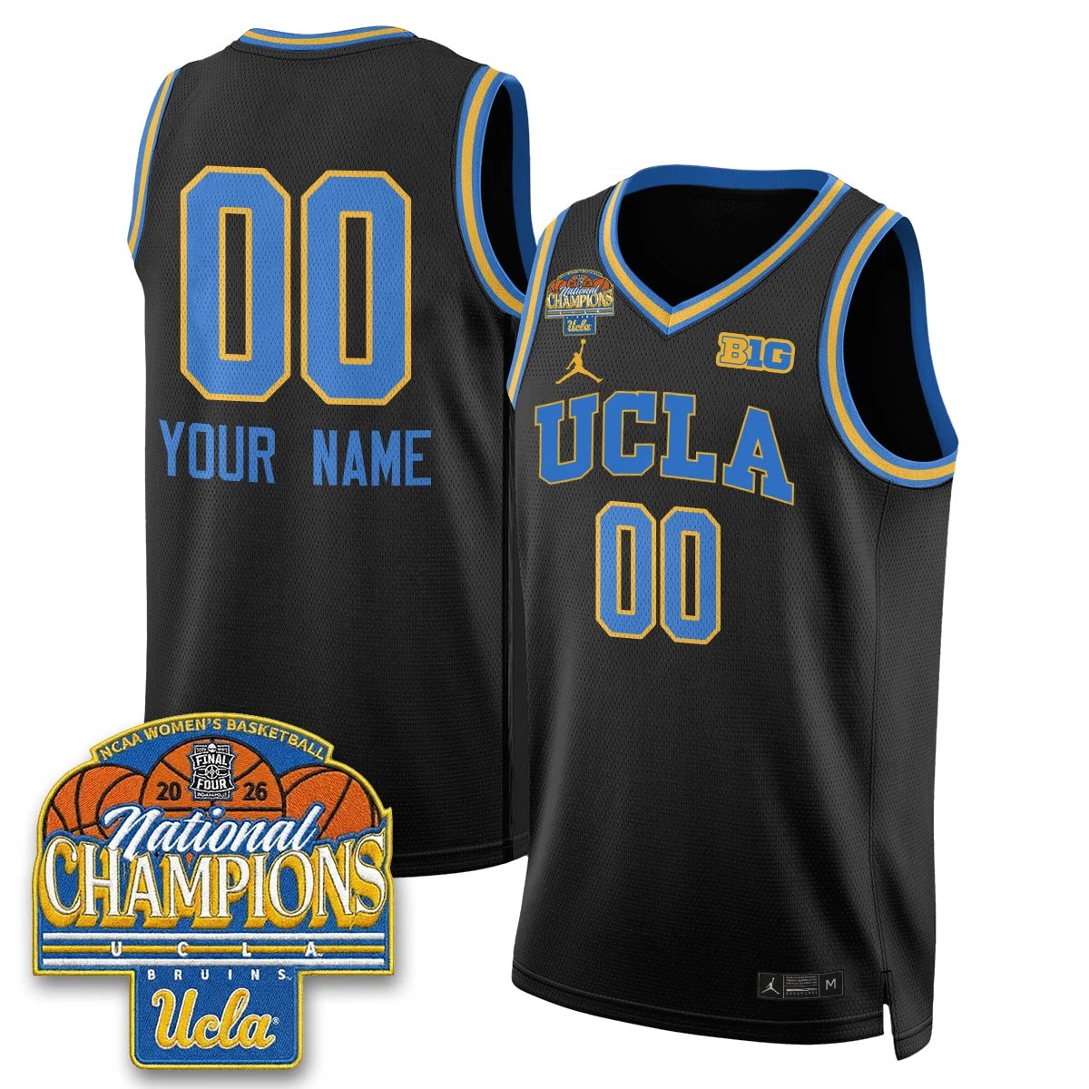UCLA Women's Basketball National Champion 2026 Limited Custom Jersey - All Stitched by UCLA