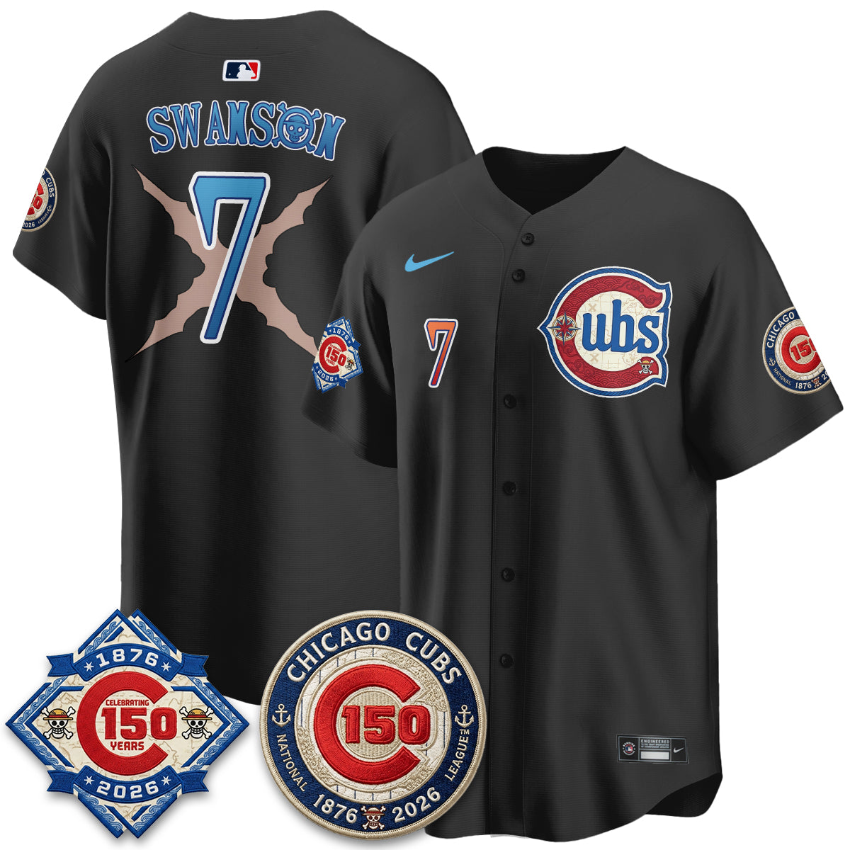 CHC x Japanese Cartoon Limited Jersey - Stitched by Chicago Cubs